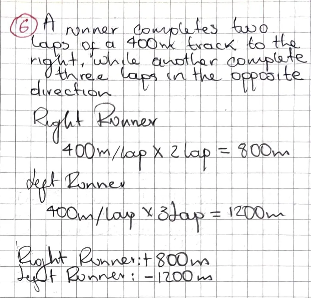 Exercise 6: Positive Direction: Left to Right and Bottom to Top, hand-written solution