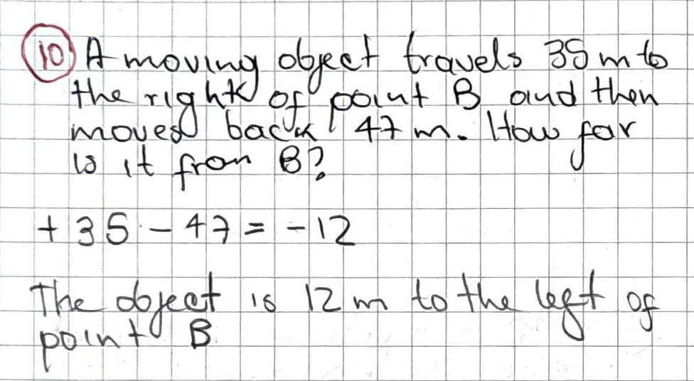 Exercise 10: Positive Direction: Left to Right and Bottom to Top, hand-written solution