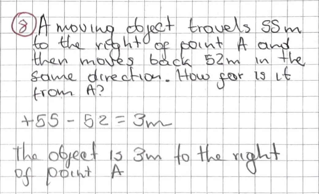 Exercise 8: Positive Direction: Left to Right and Bottom to Top, hand-written solution